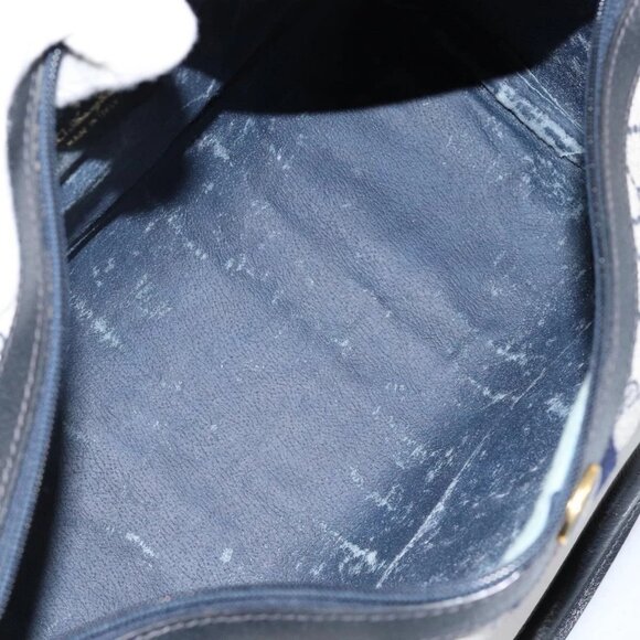 GUCCI GG Supreme Sherry Line Boston Bag PVC Navy Gold Red 40 3842 Auth BA5638 - Picture 11 of 16